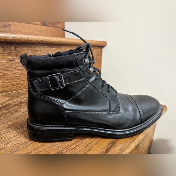 Alfani Men's Utility Boot black vegan leather size 11M  New - Picture 11 of 12